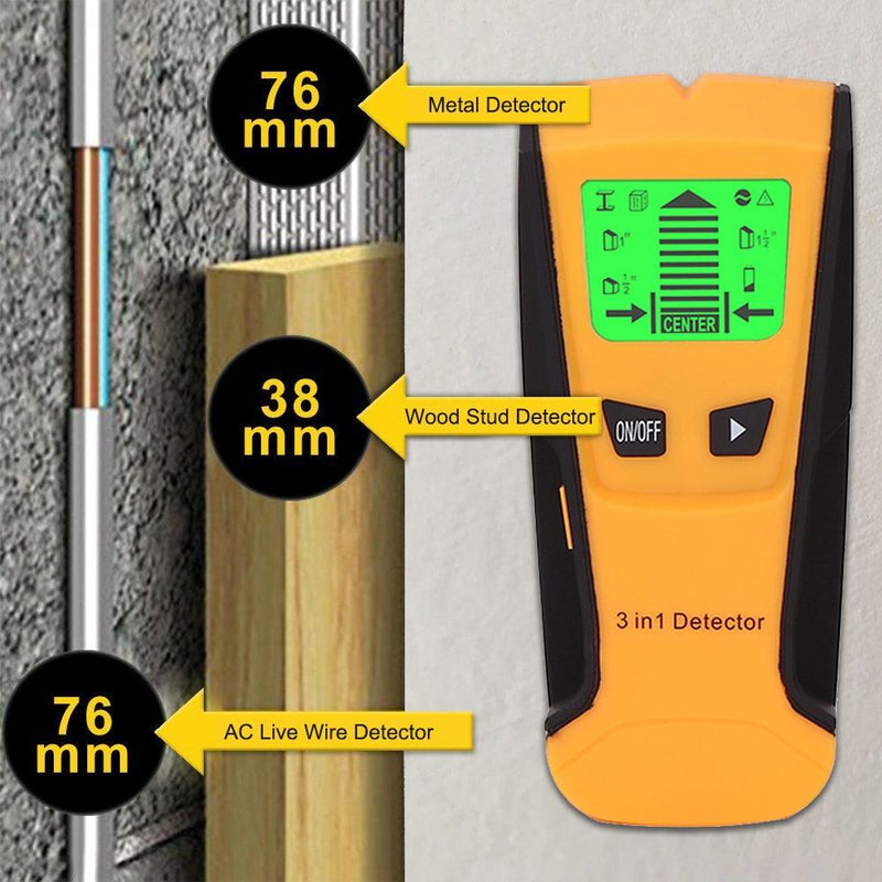 Scanner De Parede Digital Detector De Metais Madeiras E Fios