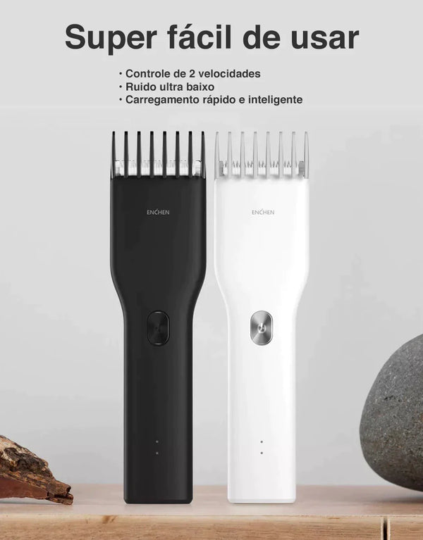 Máquina de cortar cabelo e Barba com Pente ajustável Original Enchen