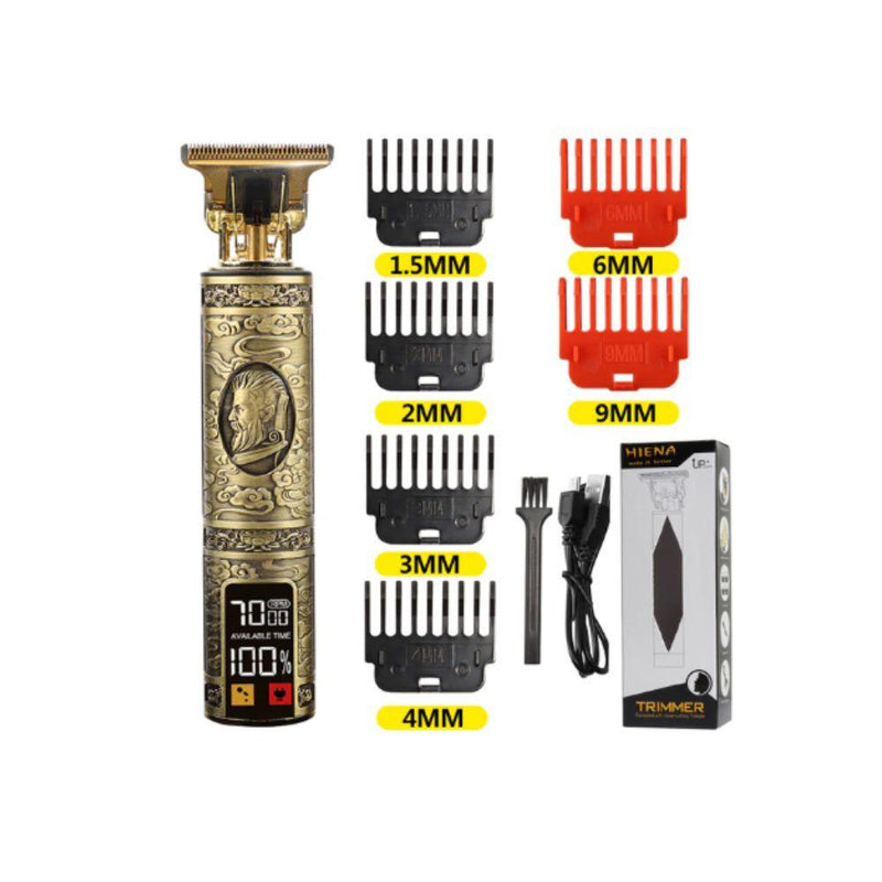 Kit barber maquina de fazer barba e Acabamento +  Avental de barba para barbear